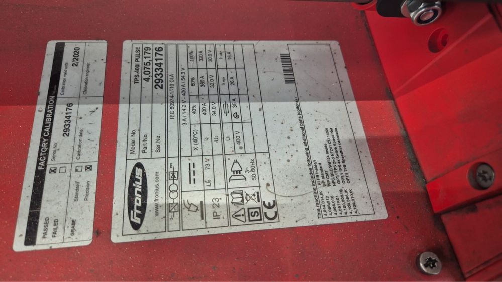 Cela spawalnicza z robotem ABB IRB 4600 + obrotnik + spawarka Fronius