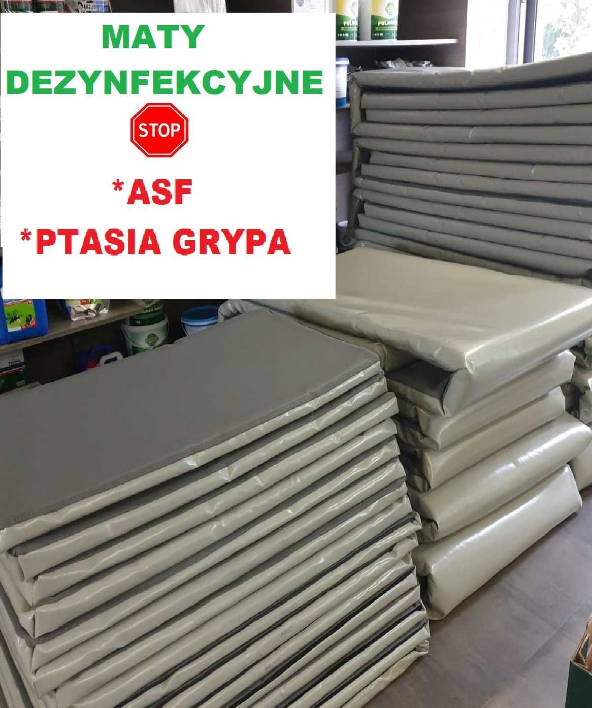 Maty 70x400x5 cm mata dezynfekcyjna na wjazd,przejścia ASF,PTASIA gryp