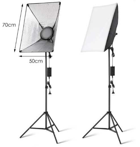 Mvpower zestaw 2 lamp studyjnych LED Softbox