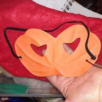 детская маска оранжевая тыква на глаза хэллоуин