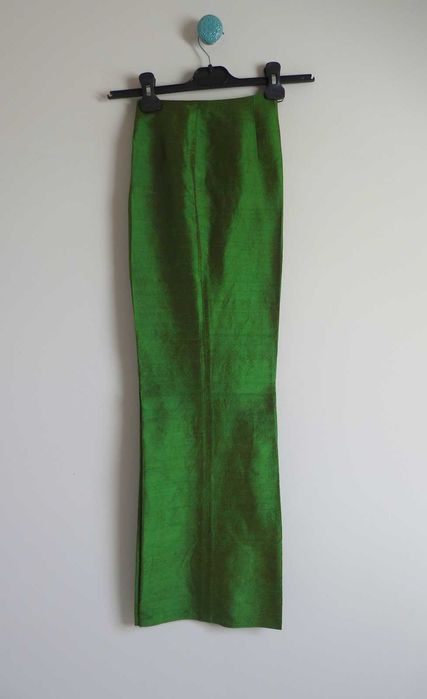 Haute couture jedwabny kostium garsonka silk soje jedwab szantung S M