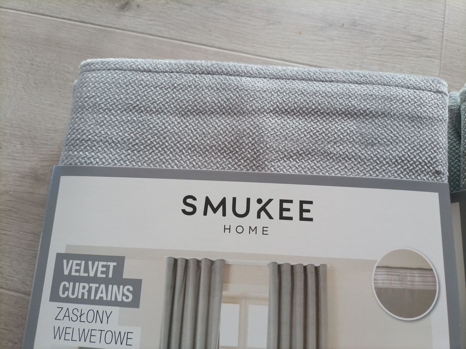 Zasłony 4szt na taśmie z tunelem Smukee 4x zasłona welurowa welwetowa