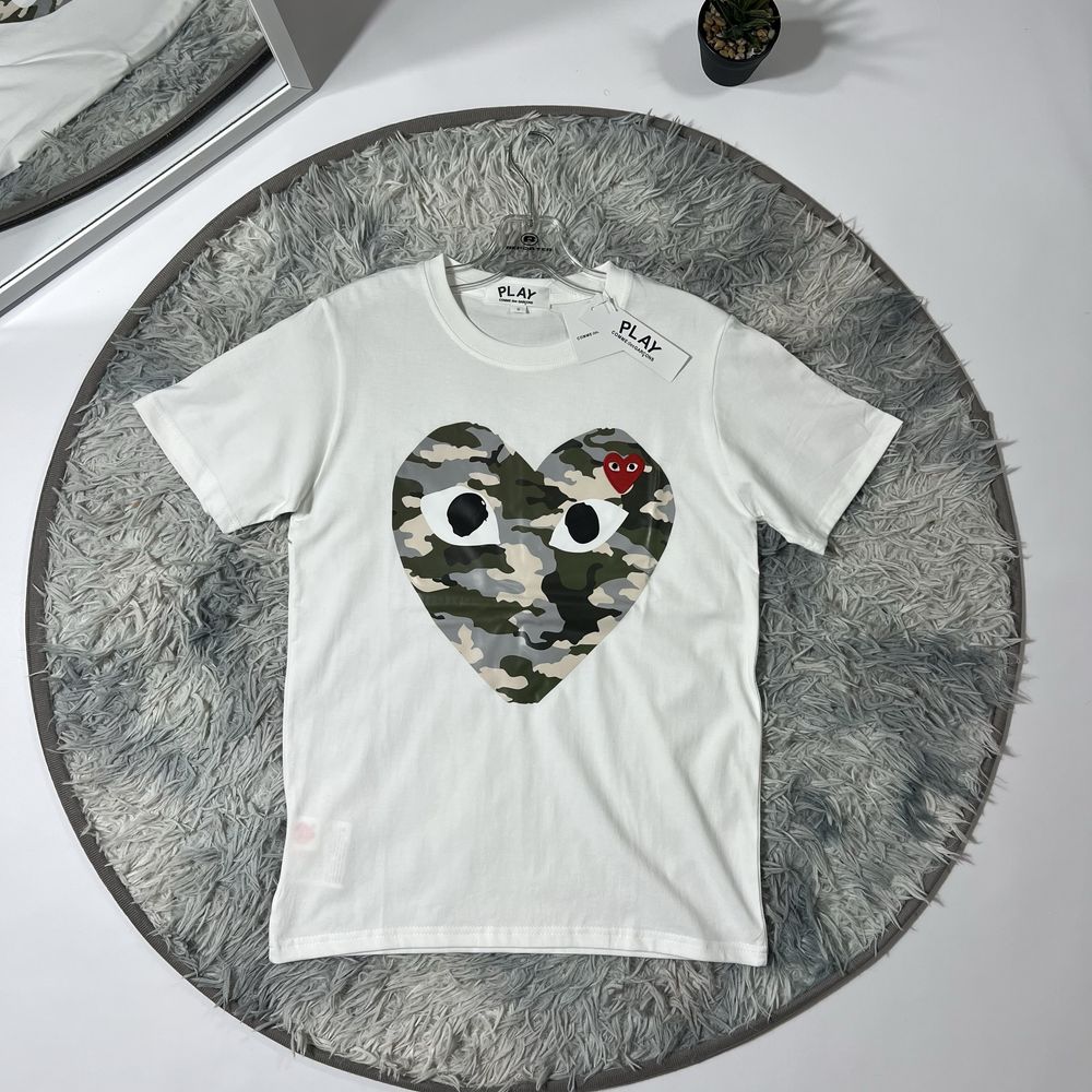 Футболка Play comme des garcons CDG ком де гарсон тішка y2k drill
