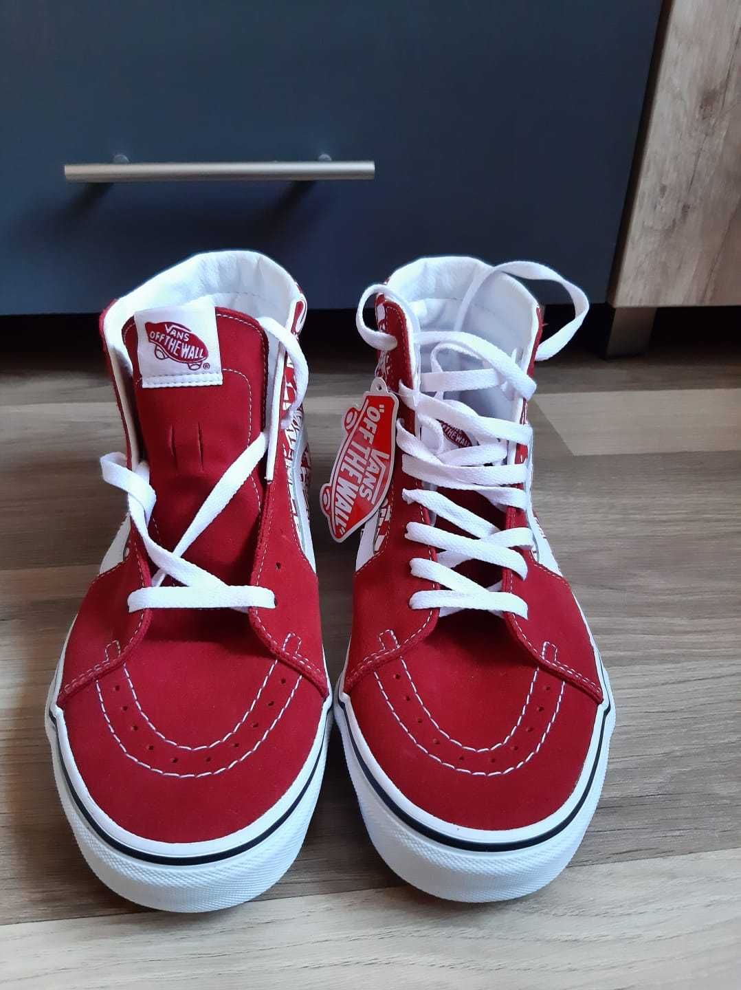 Buty Vans SK8-Hi Czerwone, nowe