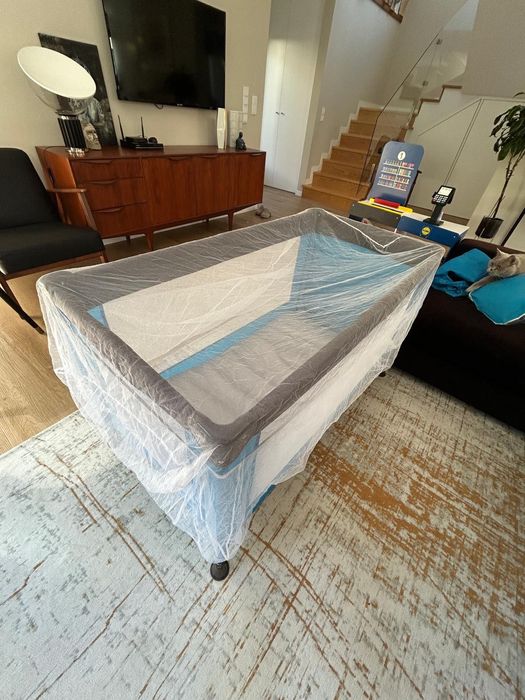 colchao e mosquiteiro para berço