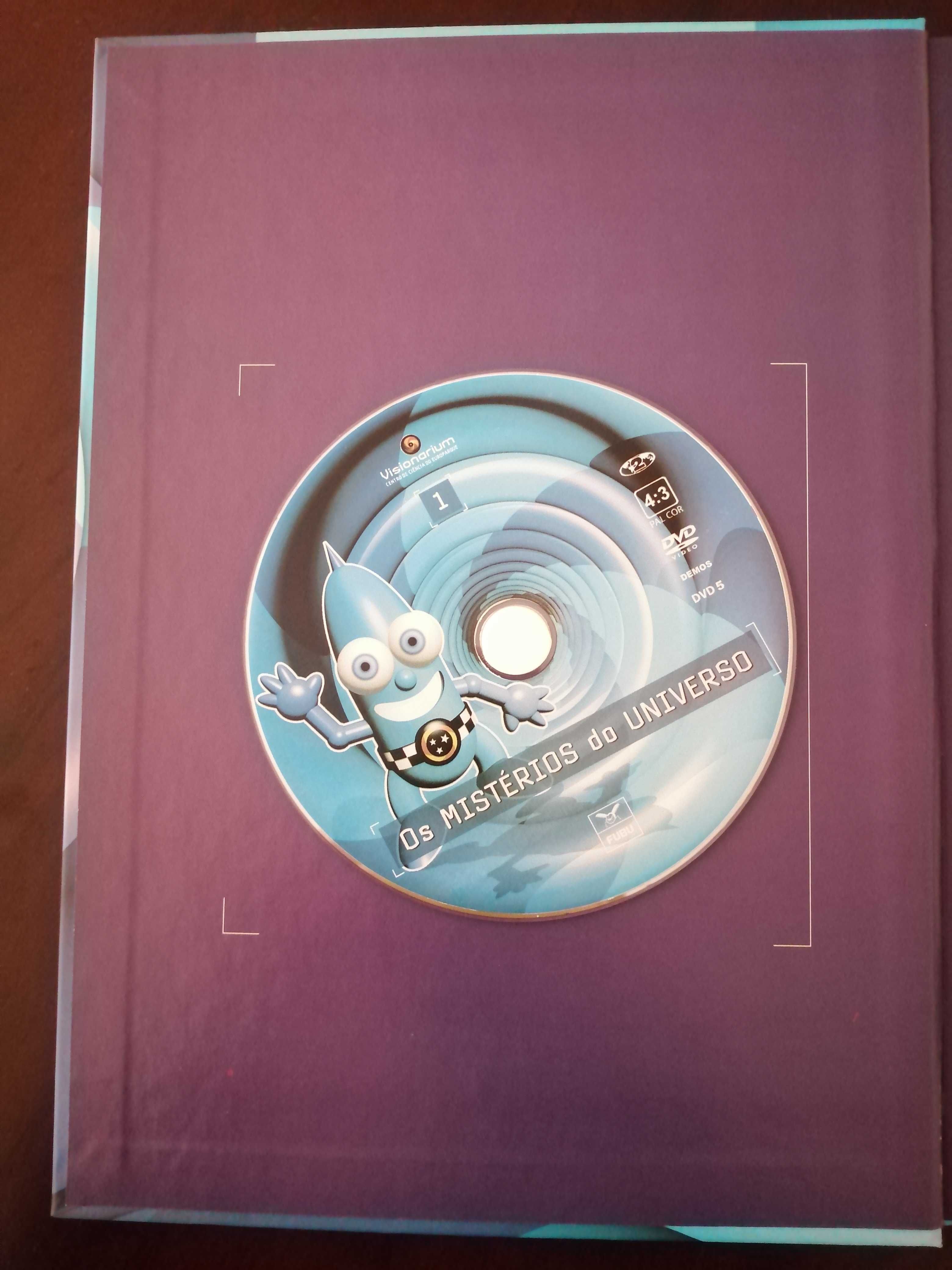 Livro didático  "Os Mistérios do Universo" com DVD