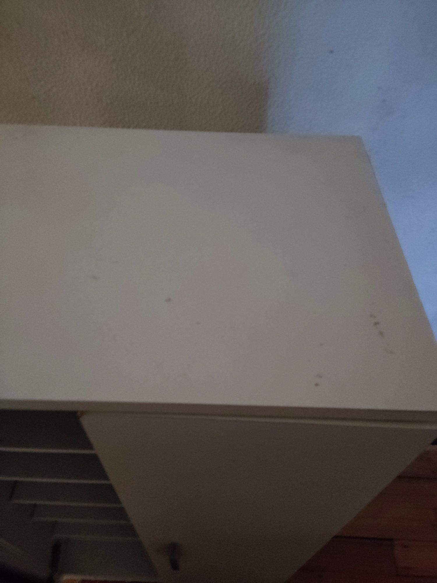 Armário branco de arrumação com duas portas