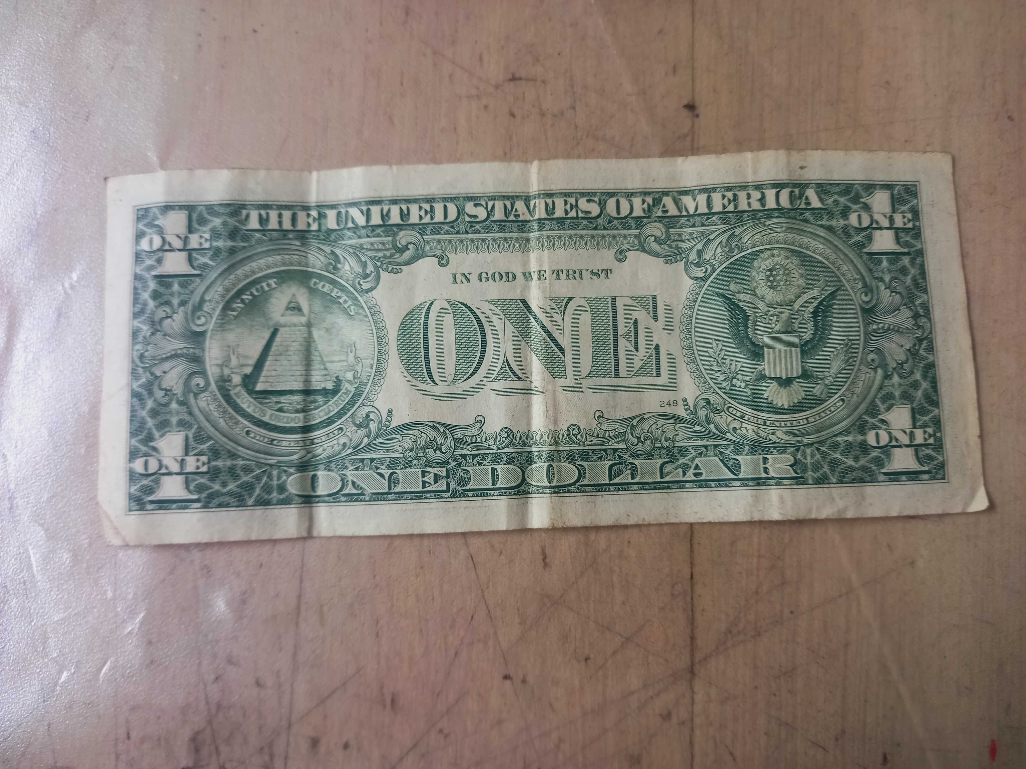 Banknot banknoty Gulden 25 1 dolar amerykański USA 5 marek niemieckich