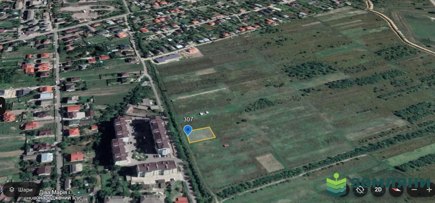 Продається ділянка 8 сот під будівництво в с. Крихівці