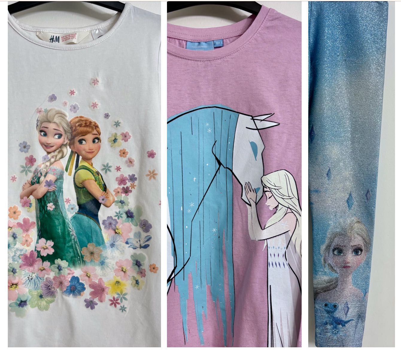 Elza. Elsa, Frozen, Kraina Lodu  komplet  2 bluzki i spodnie