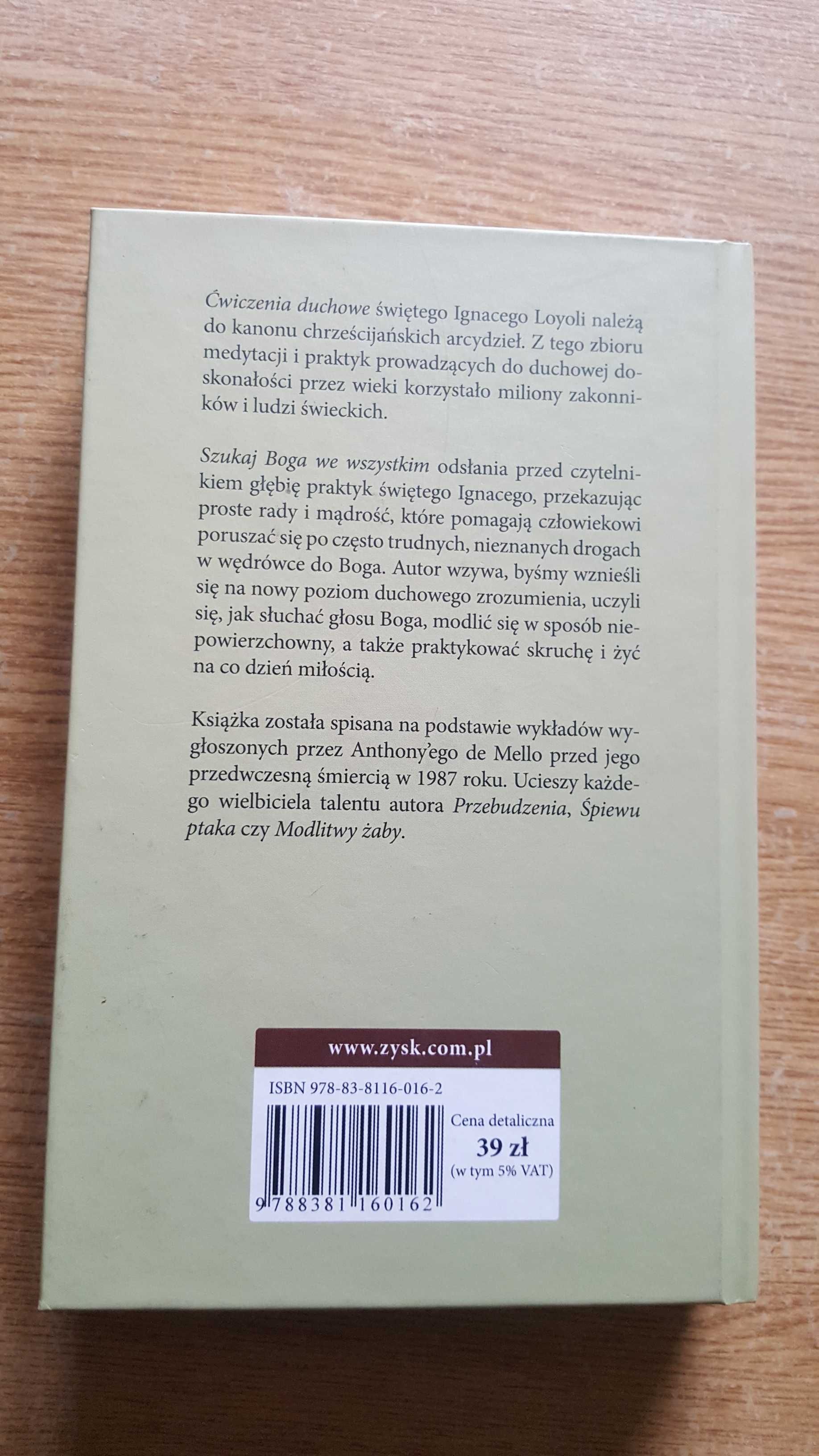 Książka "Szukaj Boga we wszystkim" Anthony de Mello