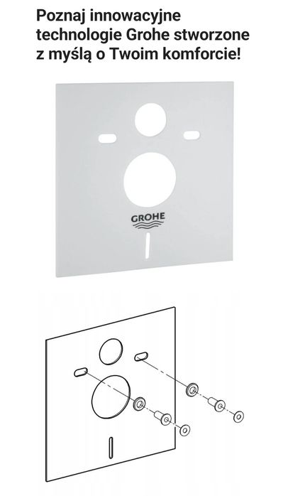 Uszczelka przyścienna Grohe do WC i bidetu mata wygłuszającą