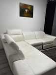 Sofá de Pele Premium Branco Chateau D’Ax