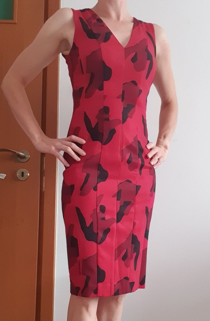 Czerwona moro sukienka H&M 34/36 nowa
