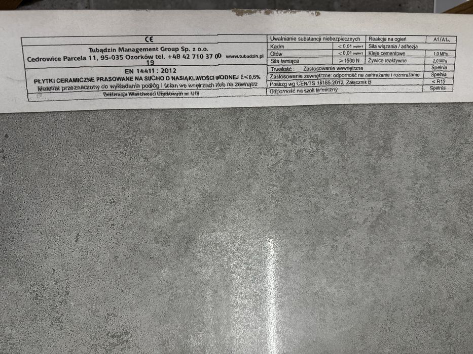 Tubądzin Torano Grey Lappato 80X80 gres