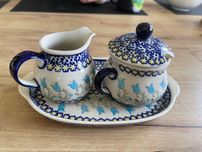 Cukierniczka, mlecznik i podstawka Manufaktura Bolesławiec