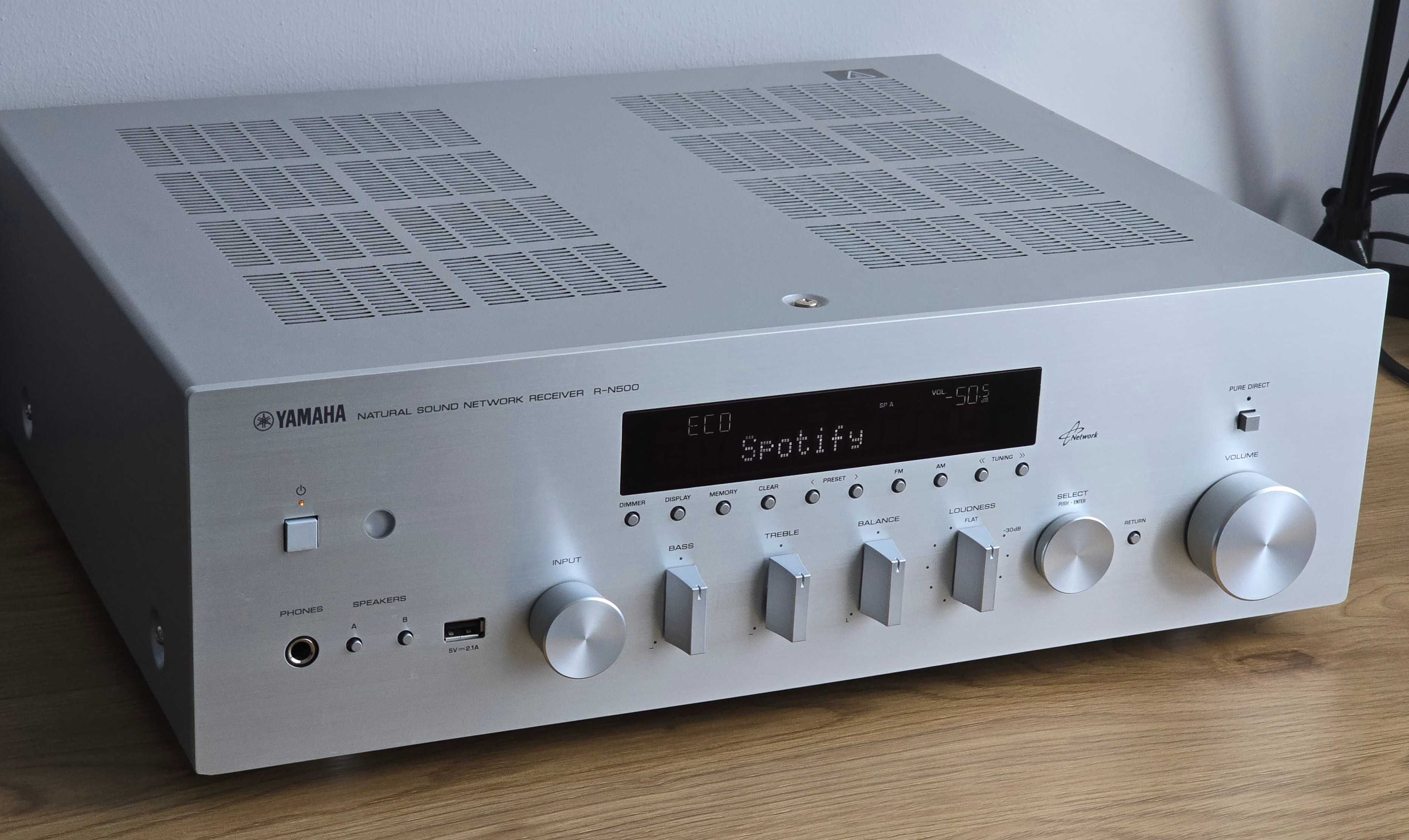 Yamaha R-N500 Amplituner sieciowy Airplay Spotify USB FLAC Stereo LAN