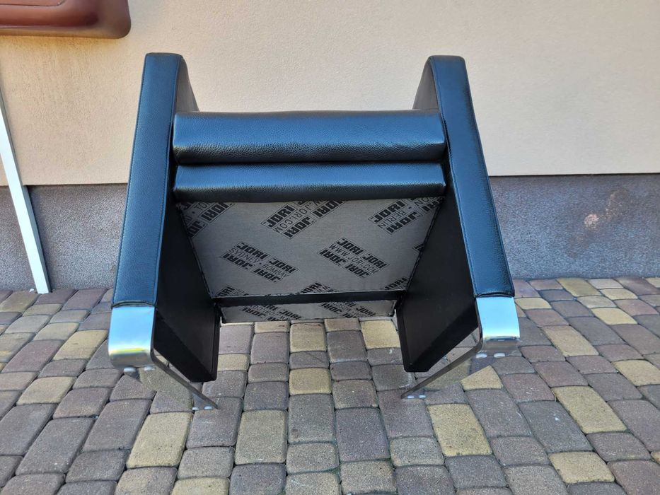 Nowoczesny Fotel Jori Navy Skóra Naturalna Design Furniture