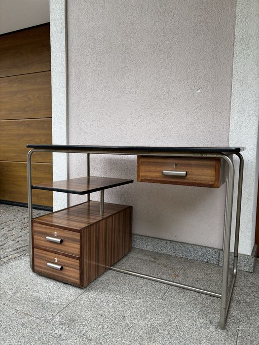 Bauhaus Biurko Lekarskie Gabinetowe Lata 60te XXw Design PRL Vintage.