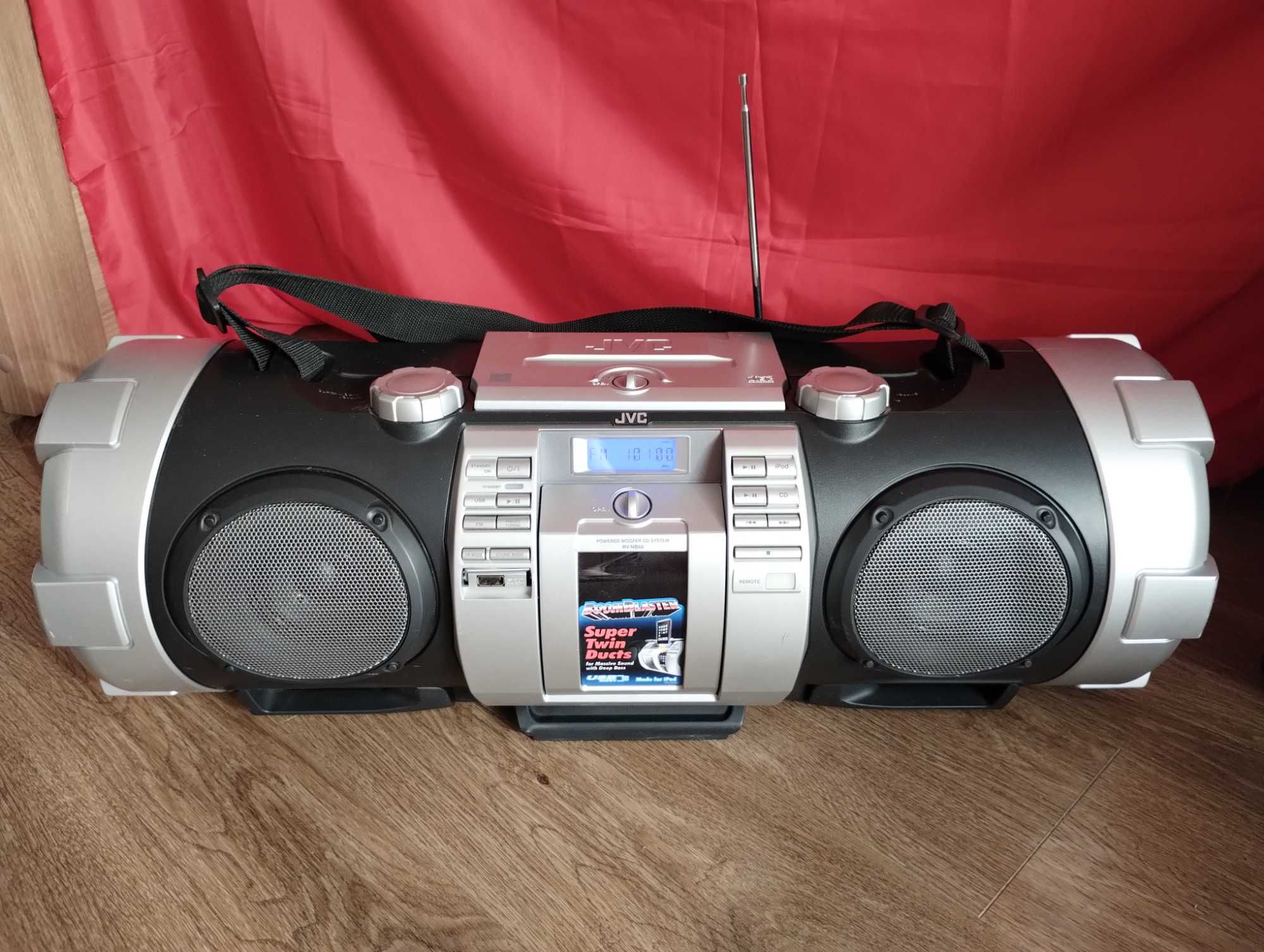 Мощный Бумбластер BoomBlaster JVC ( USB / тюнер / iPod / ЮСБ )
