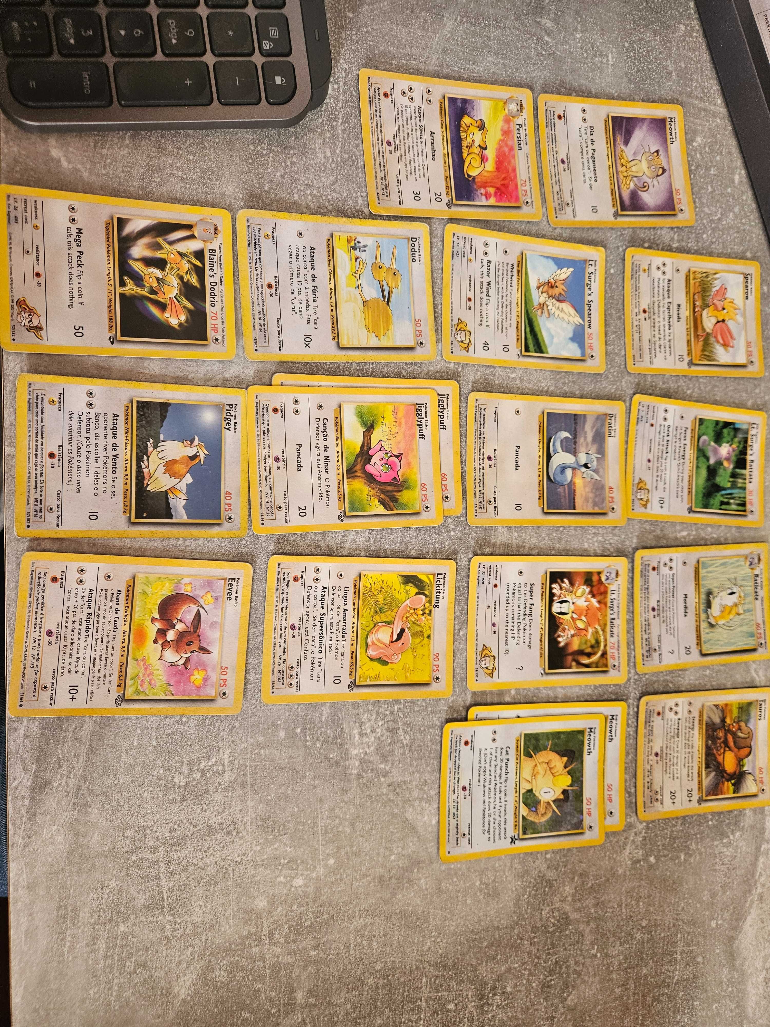 Cartas pokemon ano 1990 _ 1999