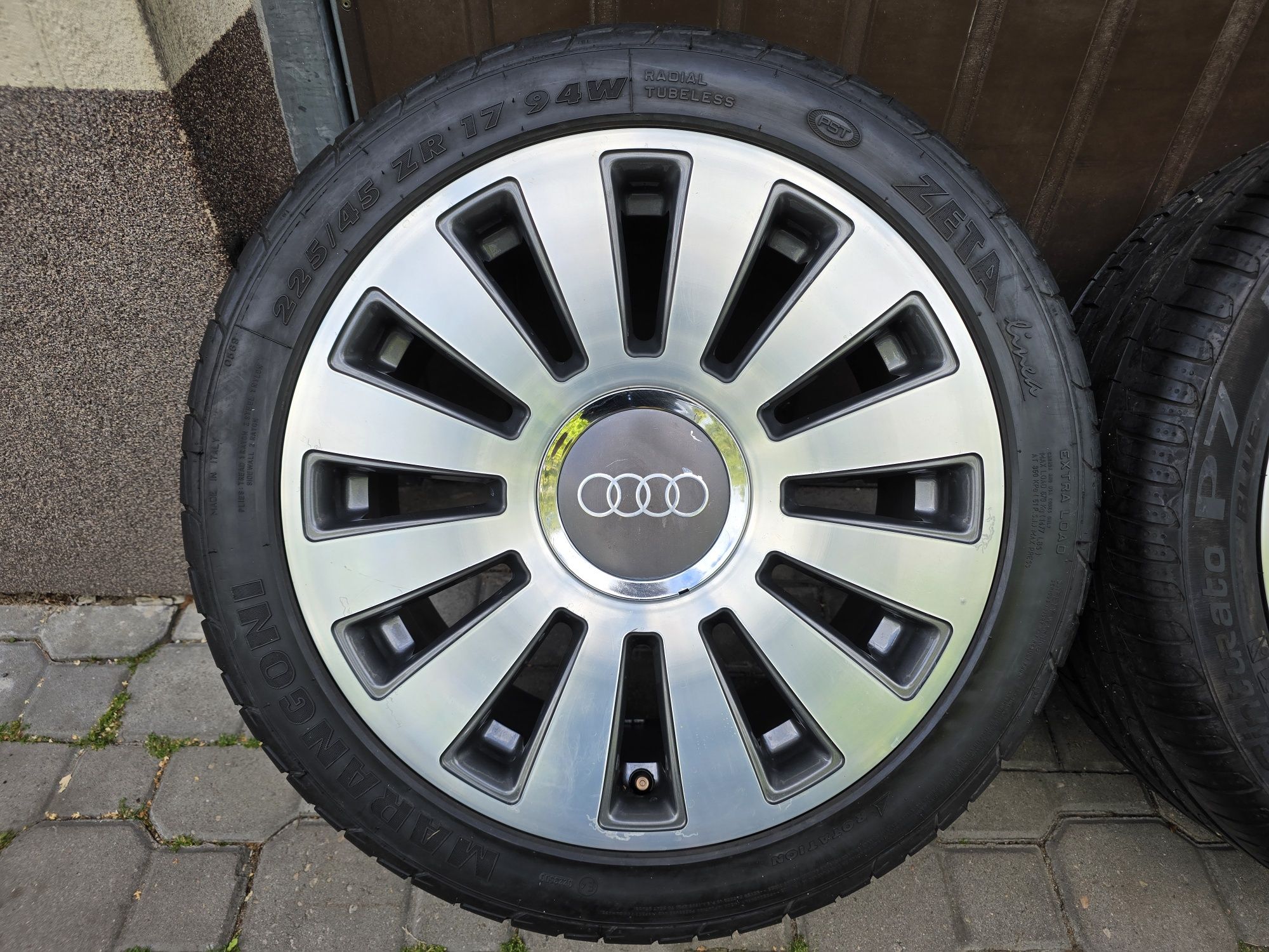 Felgi z oponami 225/45R17 Audi 80 4x108 90 VW Golf Passat 200 100