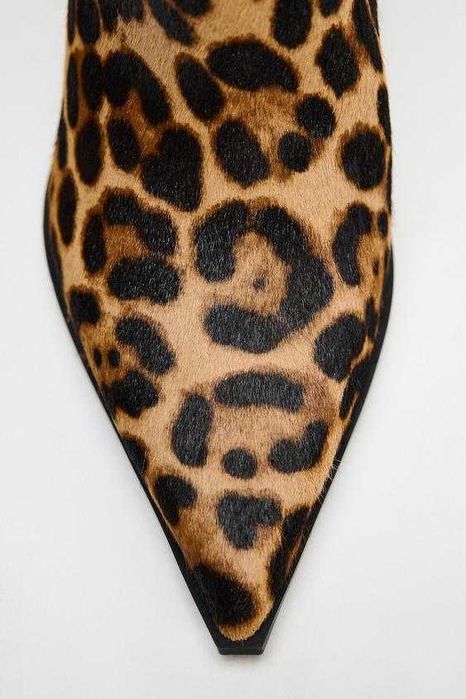 Botins estampados da Zara em pele