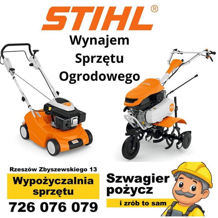 Wynajem sprzęt ogrodowy