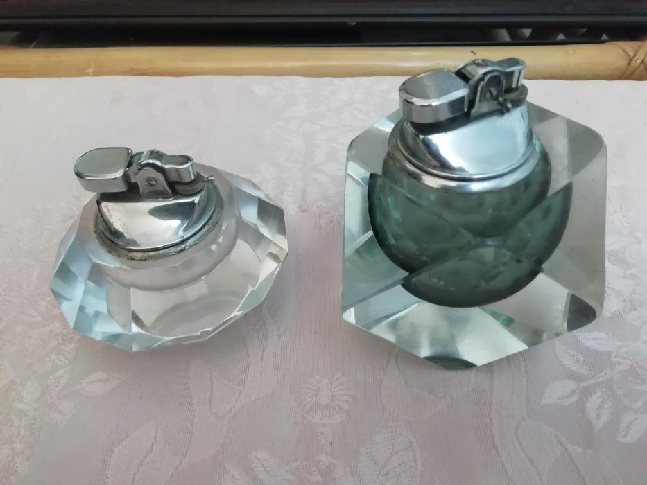 Isqueiros de mesa em vidro - Grandes e Vintage
