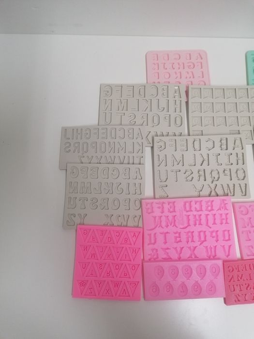 Tapetes de silicone letras e números para cake design