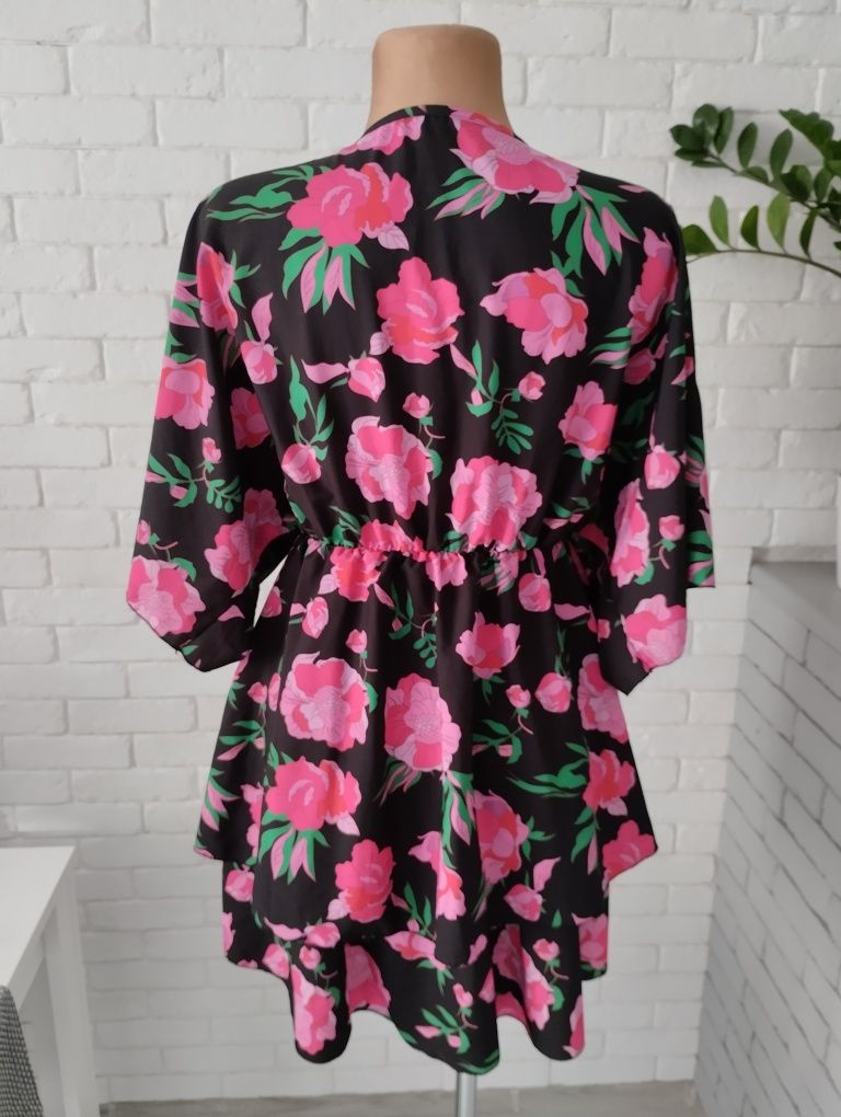 Sukienka w kwiaty kimono nietoperz M-XL