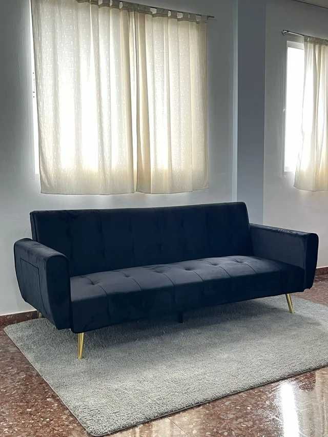 Sofá cama preto envio gratis