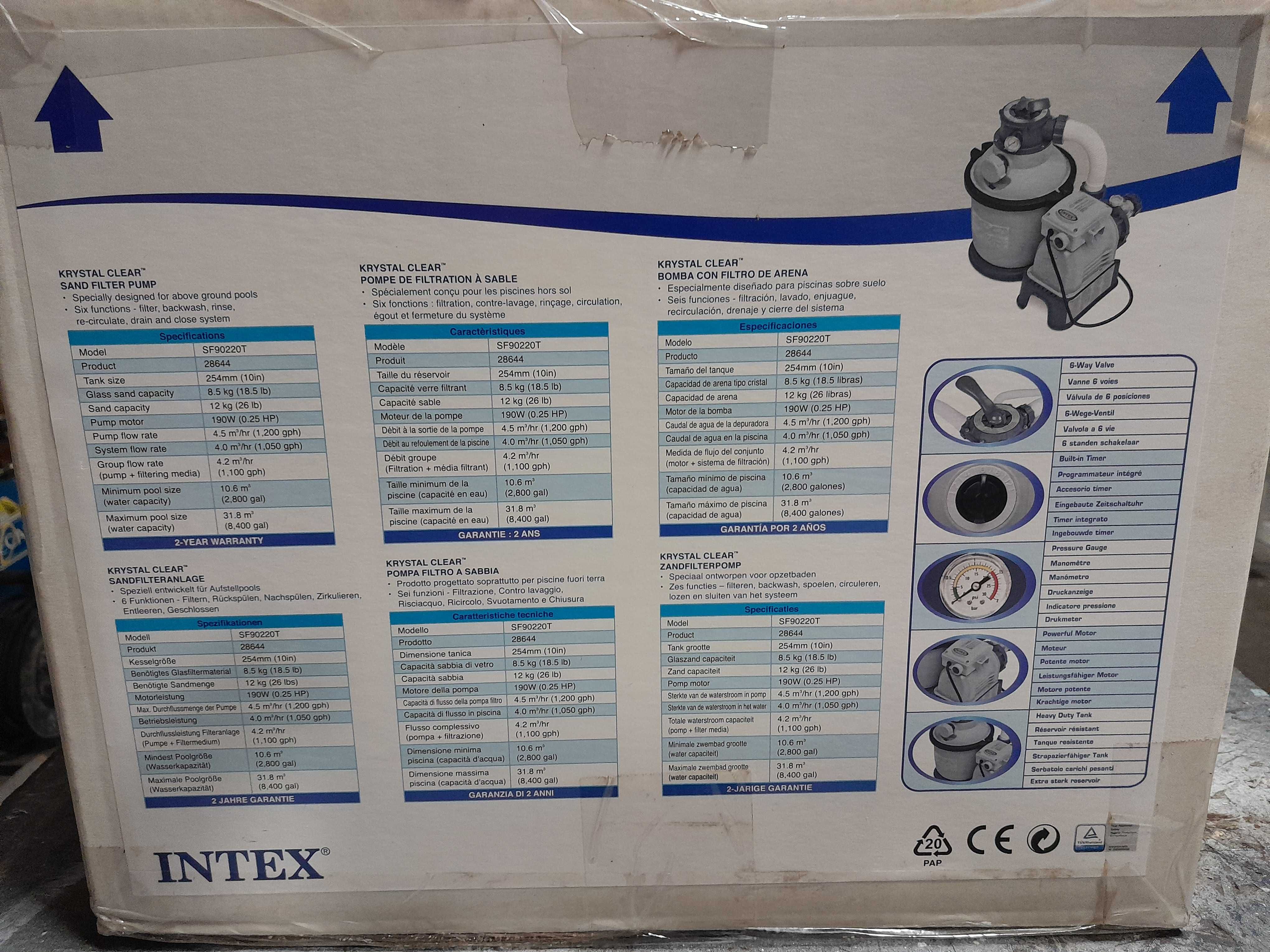 pompa intex wydajność 4m3