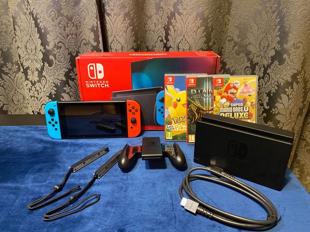 Nintendo switch OKAZJA + 3  gry