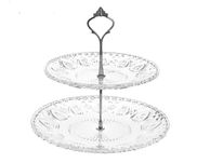 Patera szklana Tadar Catalina okrągła dwupoziomowa 20/25 cm