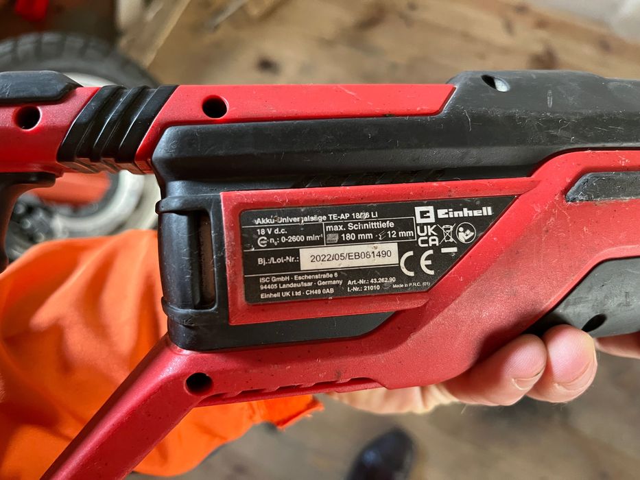 Пила шабельна Einhell X-Change TE-AP 18/26 + Зарядне + АКБ 5.2ah