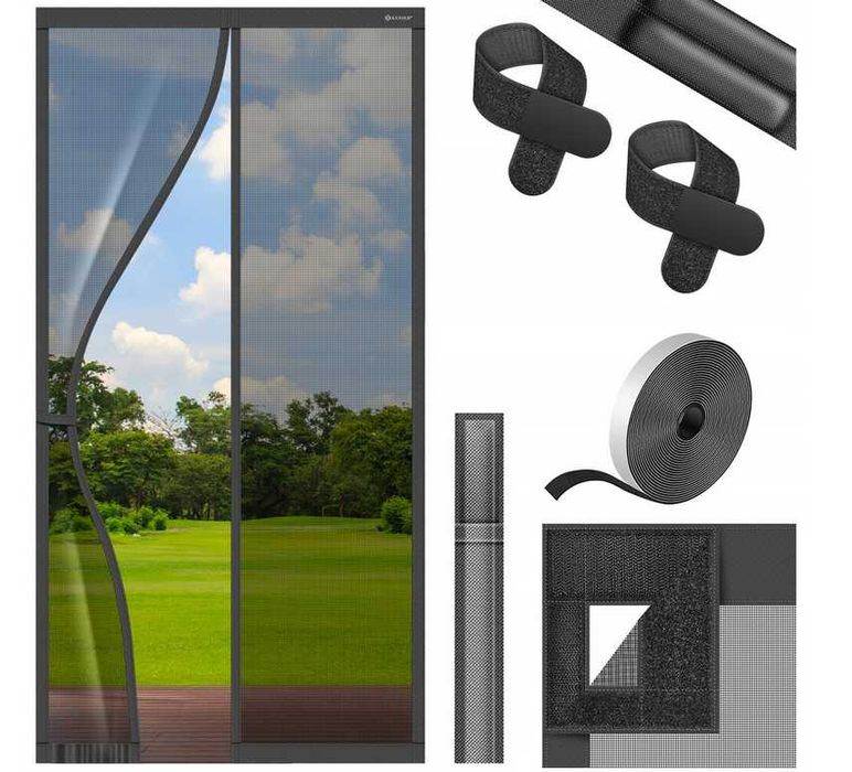 Moskitiera  na drzwi magnetyczna  90 X 210 CM