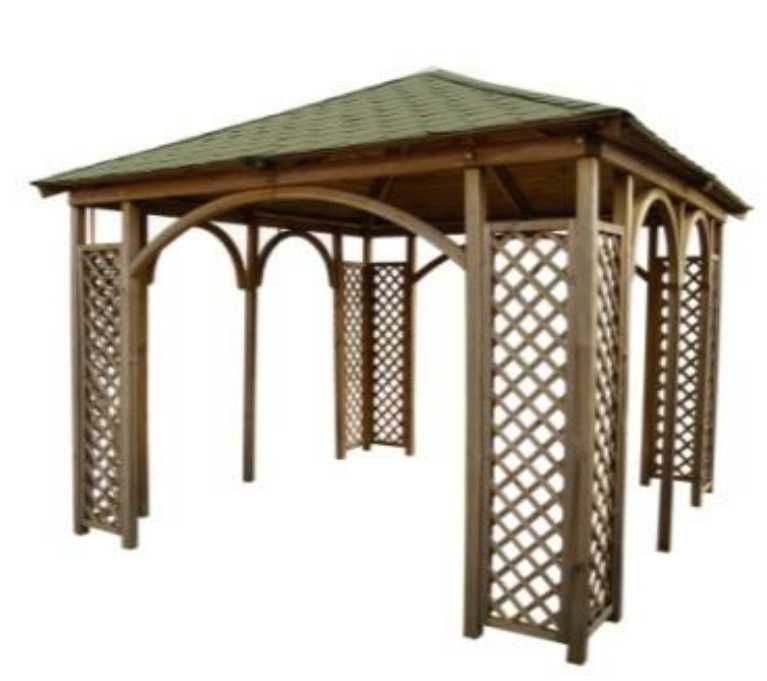 Altana ogrodowa drewniana ZYGMUNT 345x345cm wiata taras