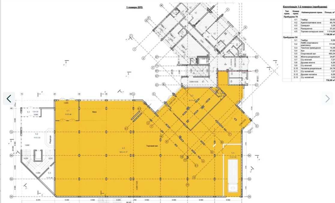 Продаж БЕЗ КОМІСІЙНИХ приміщення в ЖК Синергія Сіті,1200м2 Супермаркет