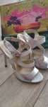 Buty szpilki Versace srebrne