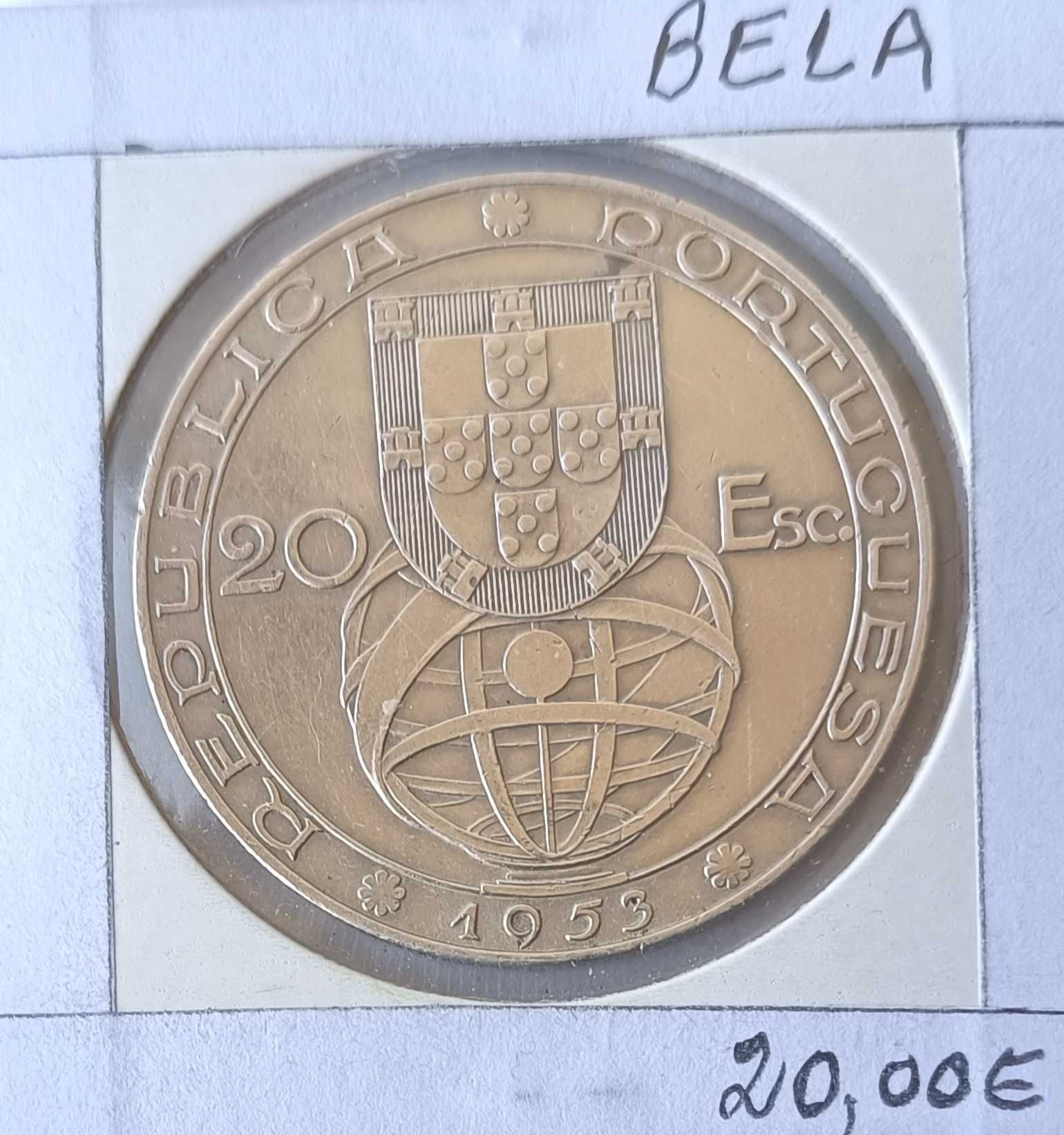 3 Moedas Comemorativas Portuguesas 2ª República 20 escudos ( prata )
