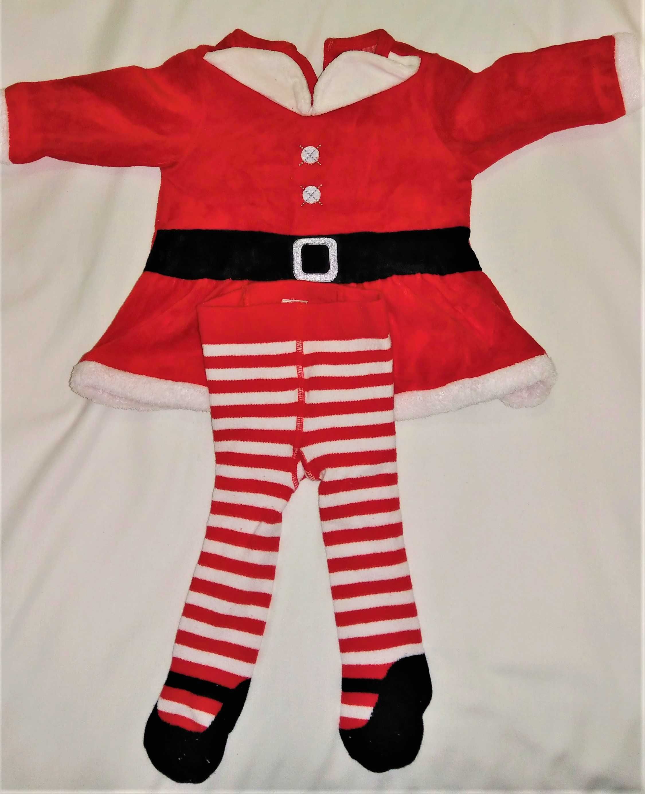 Mikołajka elf świąteczny bożonarodzeniowy strój dla małego dziecka