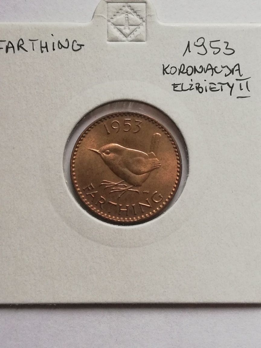 1 farthing 1953 rok stan okołomenniczy