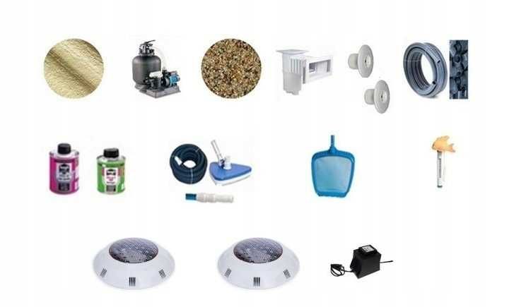 Nowoczesny basen ogrodowy z osprzętem TULUZA 5x3 wkopywany poliestrowy