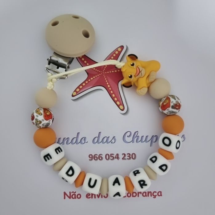 Prende xuxas silicone bebé chupeta