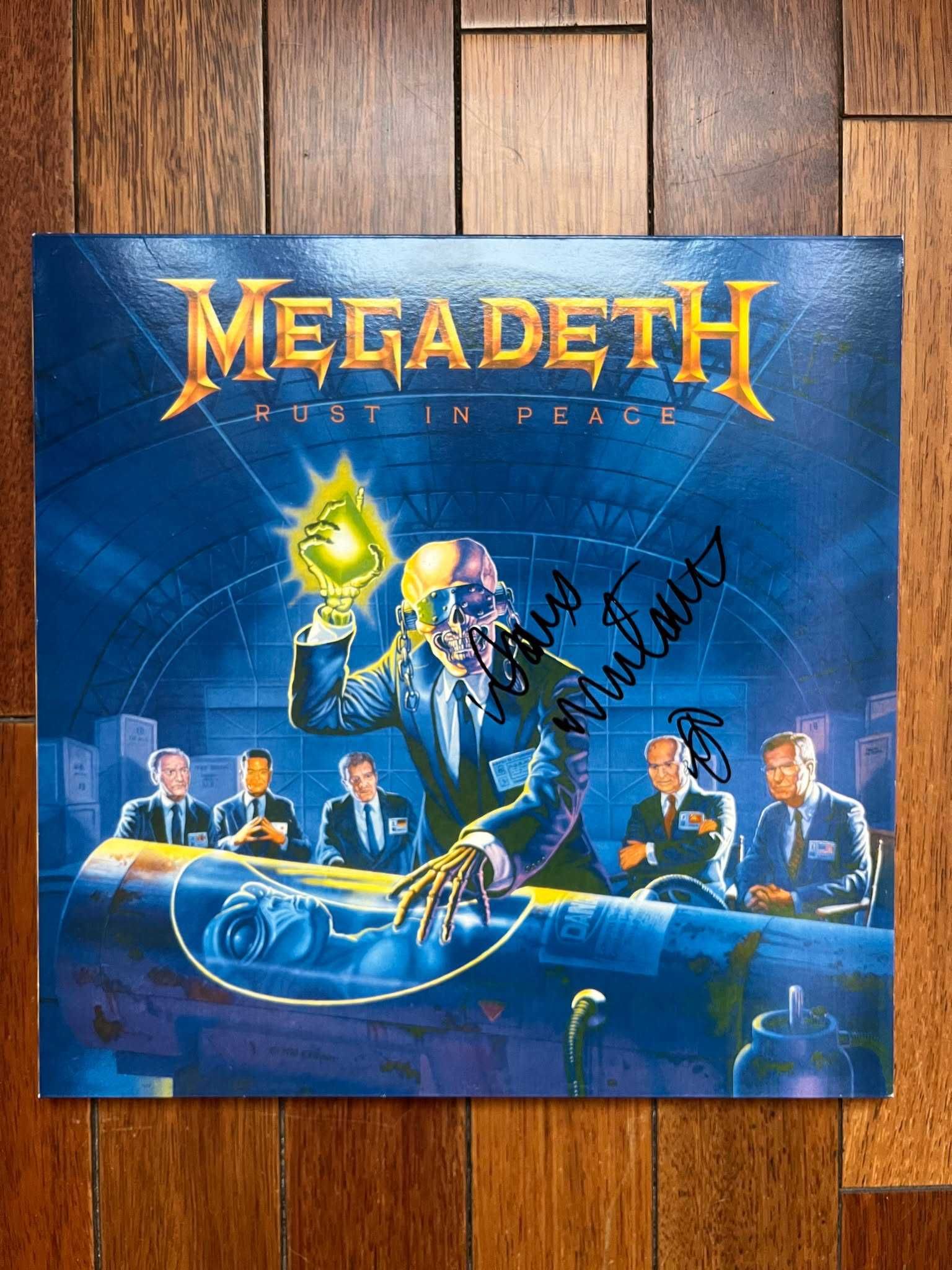 Dave Mustaine Megadeth Rust in Peace winyl z autografem + certyfikat