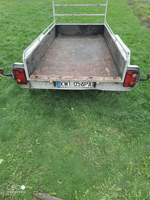 Przyczepka do minikoparki tandem dwuosiowa