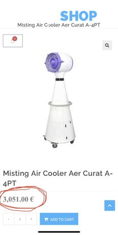 Air misting cooler (ar condicionado esplanada)