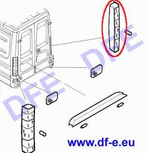 Klosz lampy do Iveco Daily 2006->, tył, prawy, bez listwy i żarówek