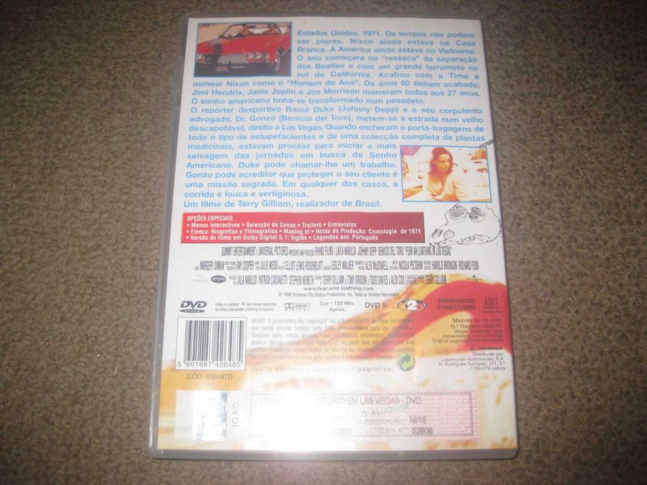 DVD "Delírio em Las Vegas" com Johnny Depp